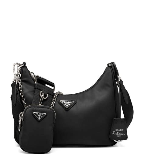 prada women's black re-edition 2005 nylon bag|Prada re edition saffiano leather.